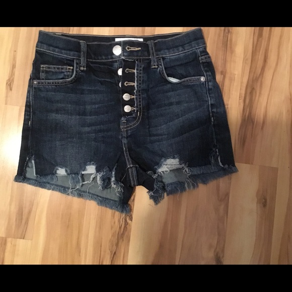 Current Elliot The Ultra Highwaist Distress Jean/Denim Short Sz 24 - Picture 7 of 8